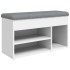 Banco zapatero madera de ingeniería blanco 82x32x45,5
