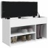 Banco zapatero madera de ingeniería blanco 82x32x45,5