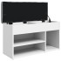 Banco zapatero madera de ingeniería blanco 82x32x45,5