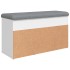 Banco zapatero madera de ingeniería blanco 82x32x45,5