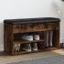 Banco zapatero madera de ingeniería roble ahumado 82x32x45,5