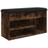 Banco zapatero madera de ingeniería roble ahumado 82x32x45,5
