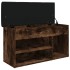 Banco zapatero madera de ingeniería roble ahumado 82x32x45,5