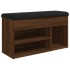 Banco zapatero madera de ingeniería marrón roble 82x32x45,5