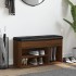 Banco zapatero madera de ingeniería marrón roble 82x32x45,5