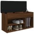 Banco zapatero madera de ingeniería marrón roble 82x32x45,5