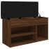 Banco zapatero madera de ingeniería marrón roble 82x32x45,5