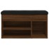 Banco zapatero madera de ingeniería marrón roble 82x32x45,5