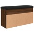 Banco zapatero madera de ingeniería marrón roble 82x32x45,5