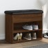 Banco zapatero madera de ingeniería marrón roble 62x32x50