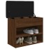 Banco zapatero madera de ingeniería marrón roble 62x32x50