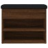 Banco zapatero madera de ingeniería marrón roble 62x32x50