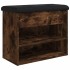 Banco zapatero madera de ingeniería roble ahumado 62x32x50