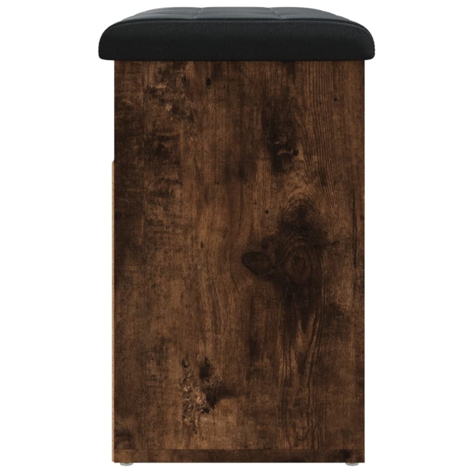 Banco zapatero madera de ingeniería roble ahumado 62x32x50