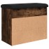Banco zapatero madera de ingeniería roble ahumado 62x32x50