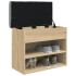 Banco zapatero madera de ingeniería roble Sonoma 62x32x50