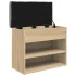 Banco zapatero madera de ingeniería roble Sonoma 62x32x50