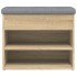 Banco zapatero madera de ingeniería roble Sonoma 62x32x50