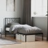 Estructura cama sin colchón con cabecero metal negro 75x190