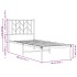 Estructura cama sin colchón con cabecero metal negro 75x190