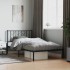 Estructura cama sin colchón con cabecero metal negro 107x203