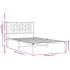 Estructura cama sin colchón con cabecero metal negro 107x203