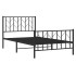 Estructura cama sin colchón con estribo metal negro 100x200