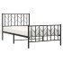 Estructura cama sin colchón con estribo metal negro 100x200