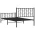 Estructura cama sin colchón con estribo metal negro 100x200