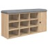 Banco zapatero madera de ingeniería roble Sonoma 102x32x50