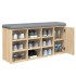 Banco zapatero madera de ingeniería roble Sonoma 102x32x50