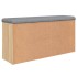 Banco zapatero madera de ingeniería roble Sonoma 102x32x50