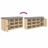Banco zapatero madera de ingeniería roble Sonoma 102x32x50
