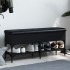 Banco zapatero madera de ingeniería negro 102x32x45