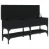 Banco zapatero madera de ingeniería negro 102x32x45