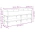 Banco zapatero madera de ingeniería negro 102x32x45