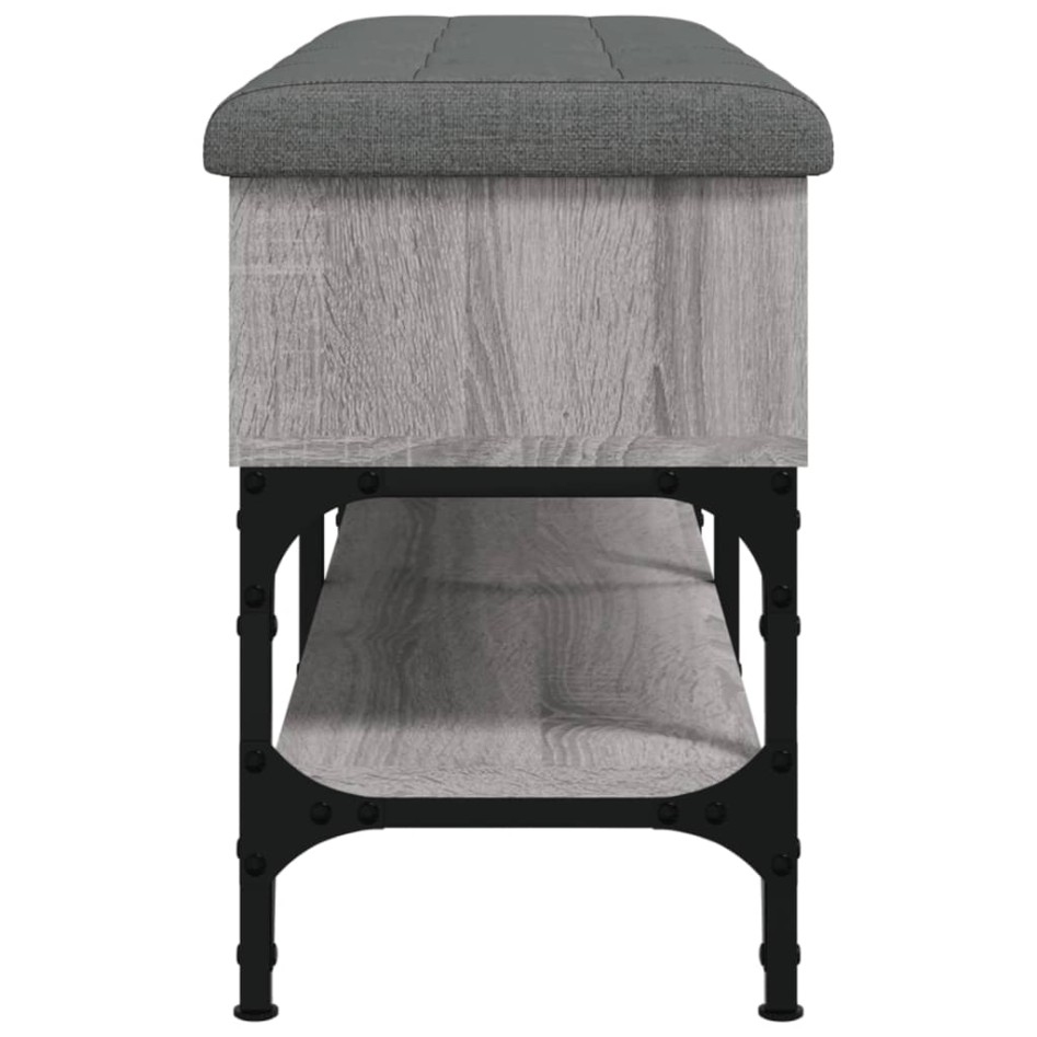 Banco zapatero madera de ingeniería gris Sonoma 102x32x45