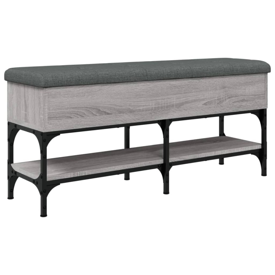 Banco zapatero madera de ingeniería gris Sonoma 102x32x45