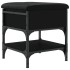 Banco zapatero madera de ingeniería negro 42x42x45