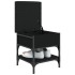 Banco zapatero madera de ingeniería negro 42x42x45