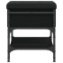 Banco zapatero madera de ingeniería negro 42x42x45