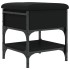 Banco zapatero madera de ingeniería negro 42x42x45