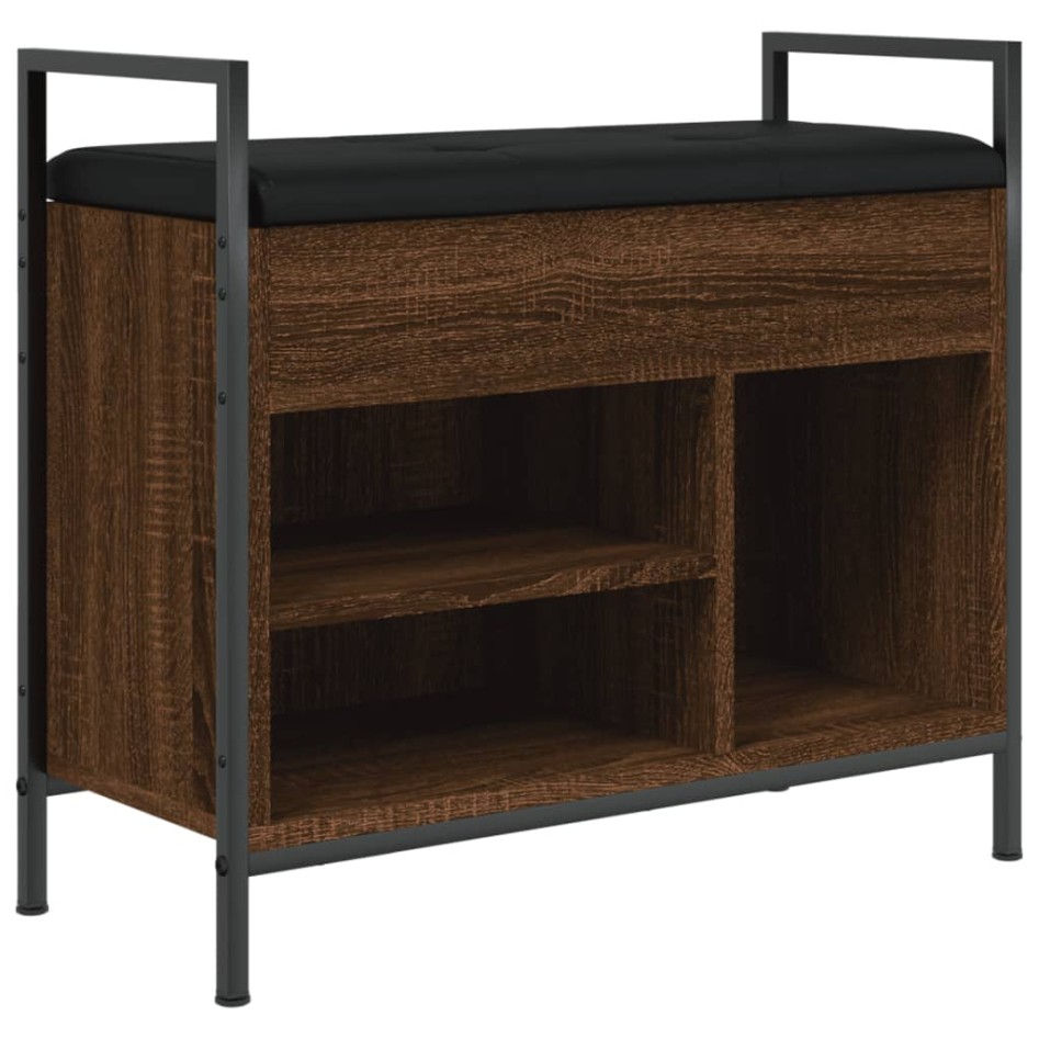 Banco zapatero madera de ingeniería marrón roble