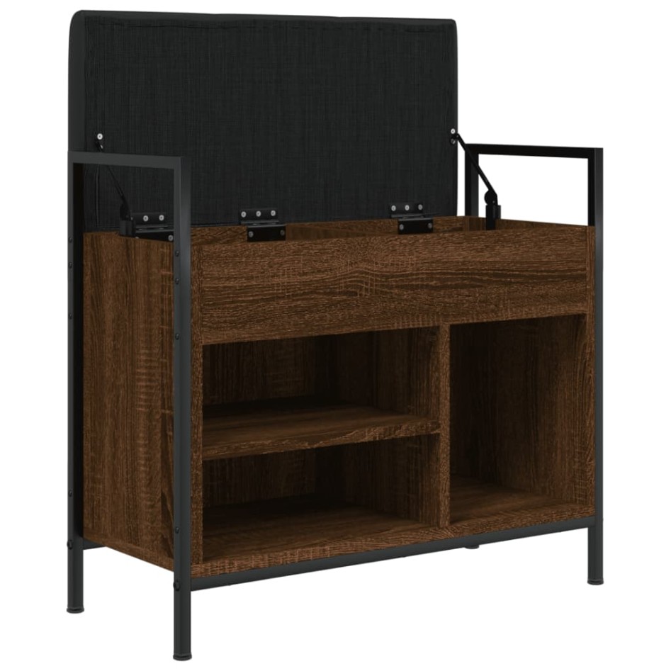 Banco zapatero madera de ingeniería marrón roble