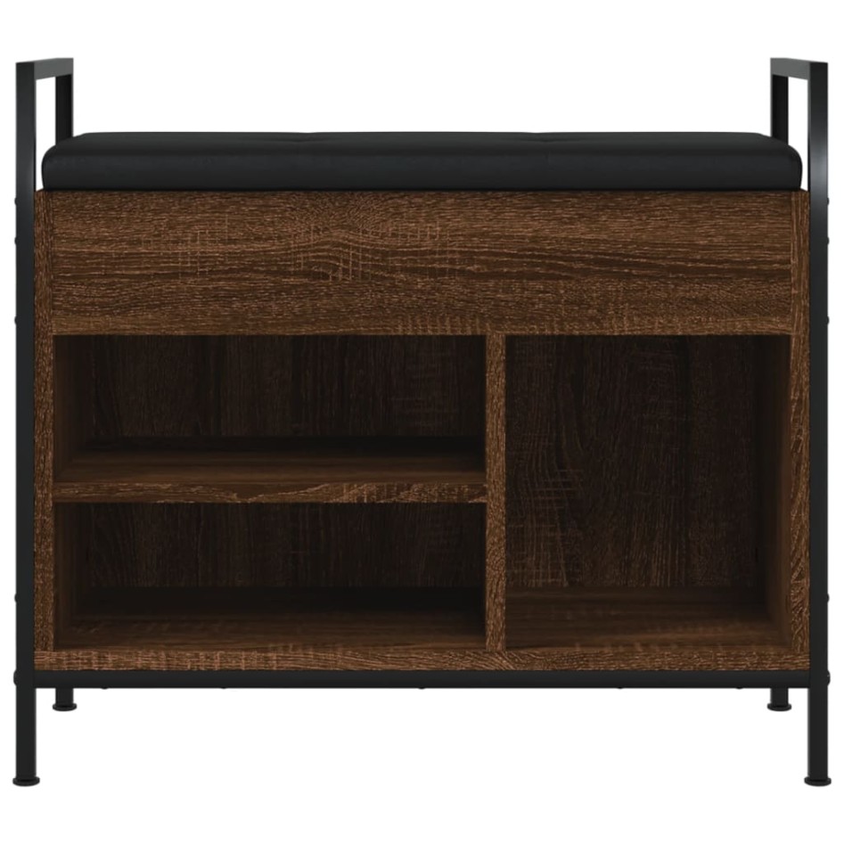 Banco zapatero madera de ingeniería marrón roble