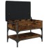 Banco zapatero madera de ingeniería roble ahumado 62x42x45