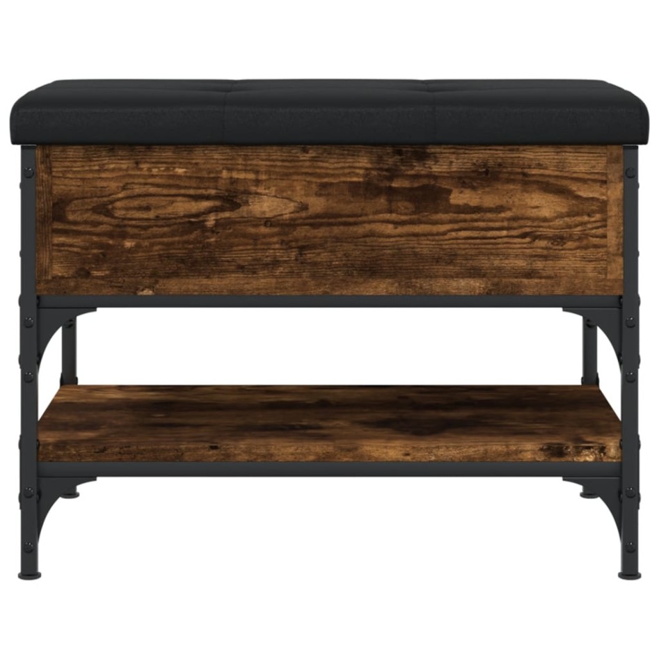 Banco zapatero madera de ingeniería roble ahumado 62x42x45