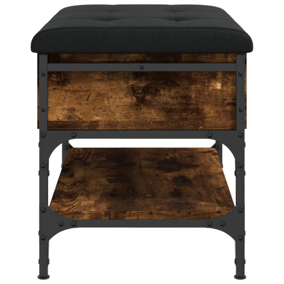 Banco zapatero madera de ingeniería roble ahumado 62x42x45