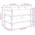 Banco zapatero madera de ingeniería roble ahumado 62x42x45