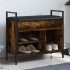 Banco zapatero madera ingeniería roble ahumado 65,5x32x57,5